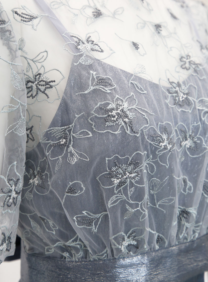 kaene】エンブロイダリーレースブラウスセット｜結婚式パーティの