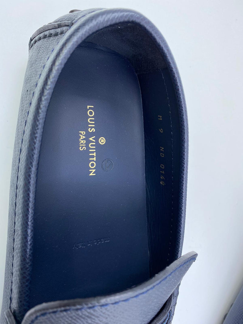 Louis Vuitton Men's Navy Leather Hockenheim Loafer – Luxuria & Co.