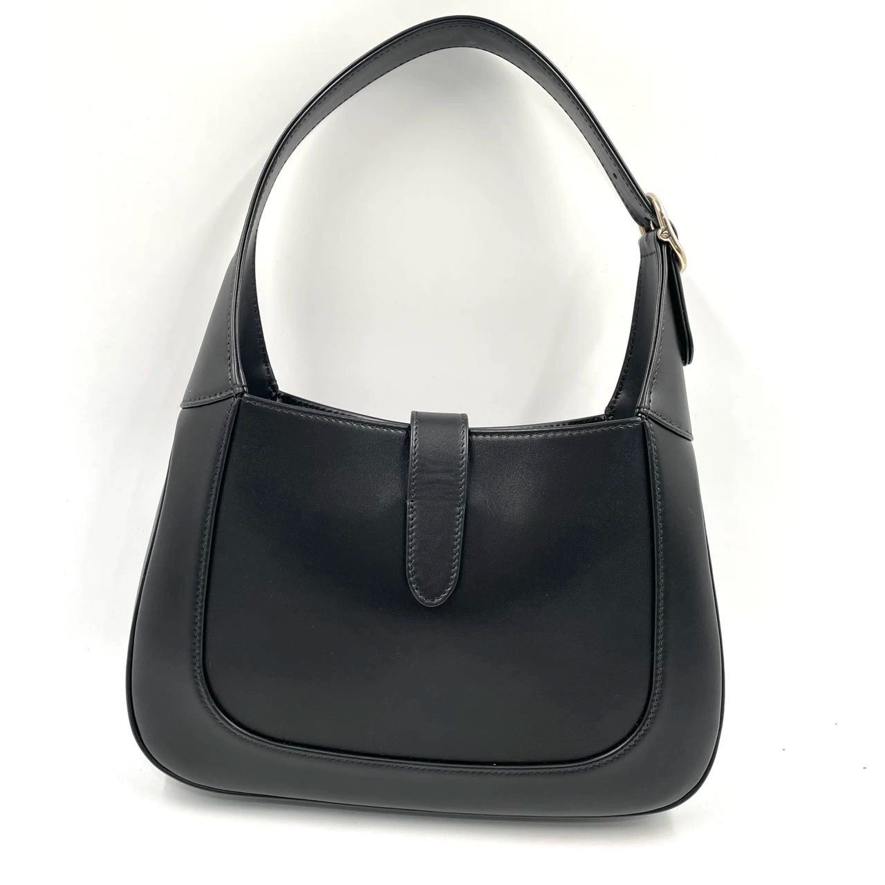 Gucci Jackie 1961 Small Black Leather Shoulder Bag Clasp S24 – Luxbags