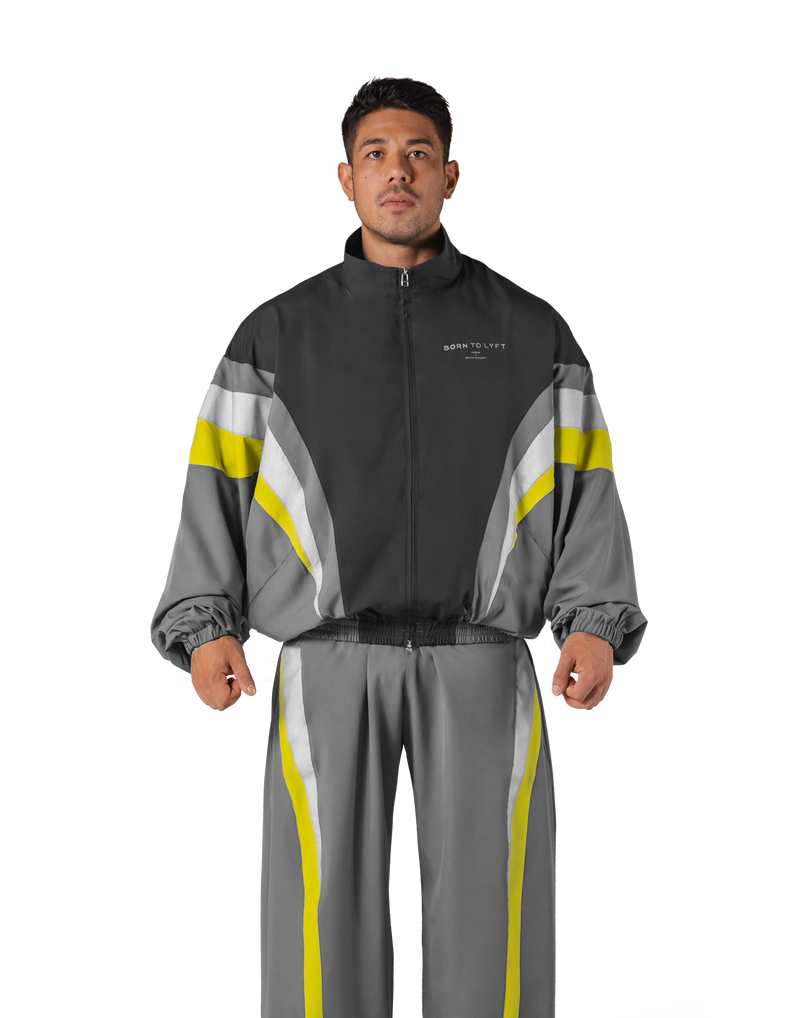 2Line Oversize Track Jacket V.2 - D.Grey – LÝFT