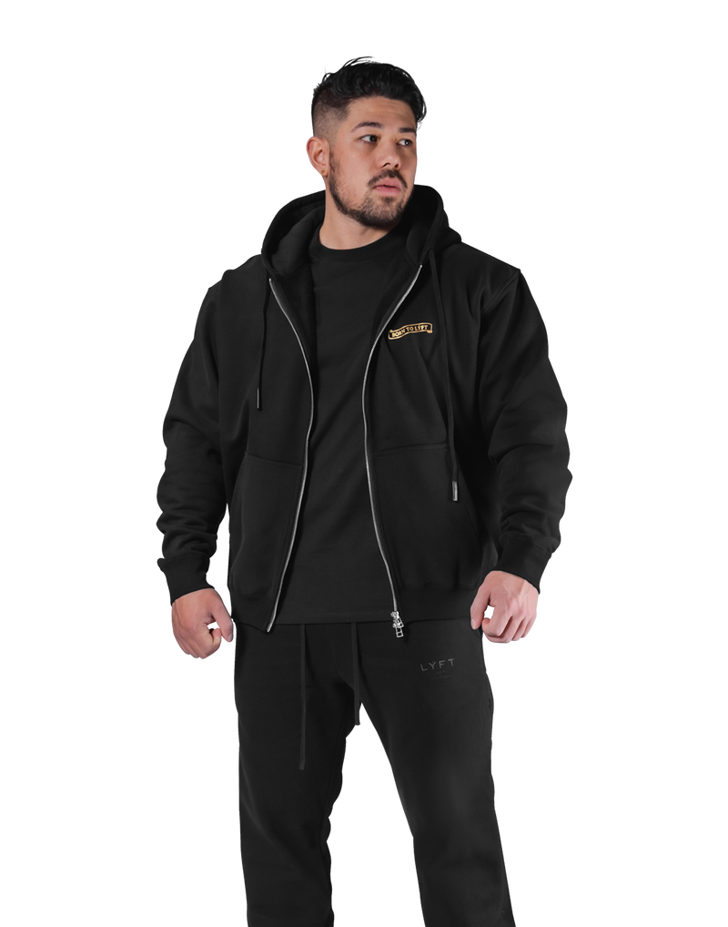 Classic Flag Zip-Up Hoodie - Black – LÝFT