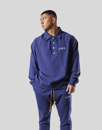18 Logo Sweat Polo Shirt - Navy – LÝFT