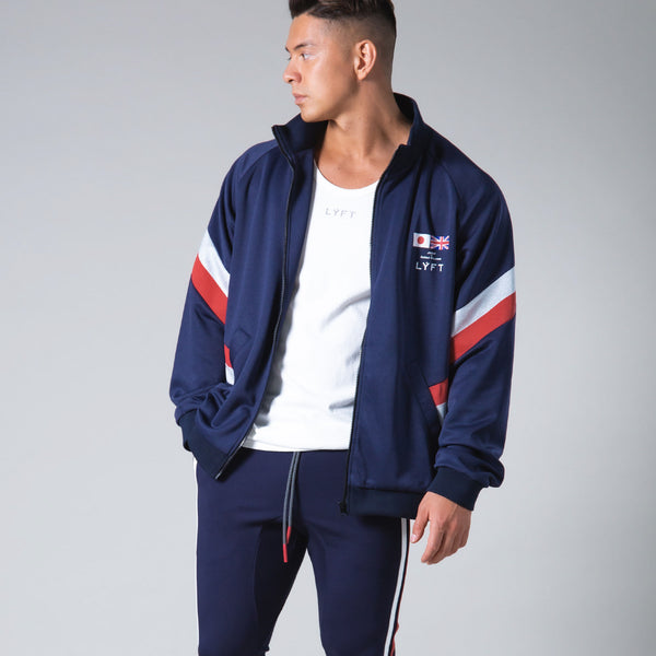 Oversize Angle Line Track Jacket - Navy – LÝFT