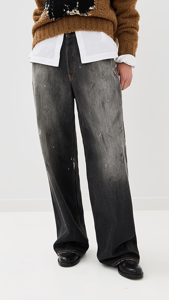 Acne Studios 1981 U Black Trafalgar Loose Fit Jeans | Shopbop