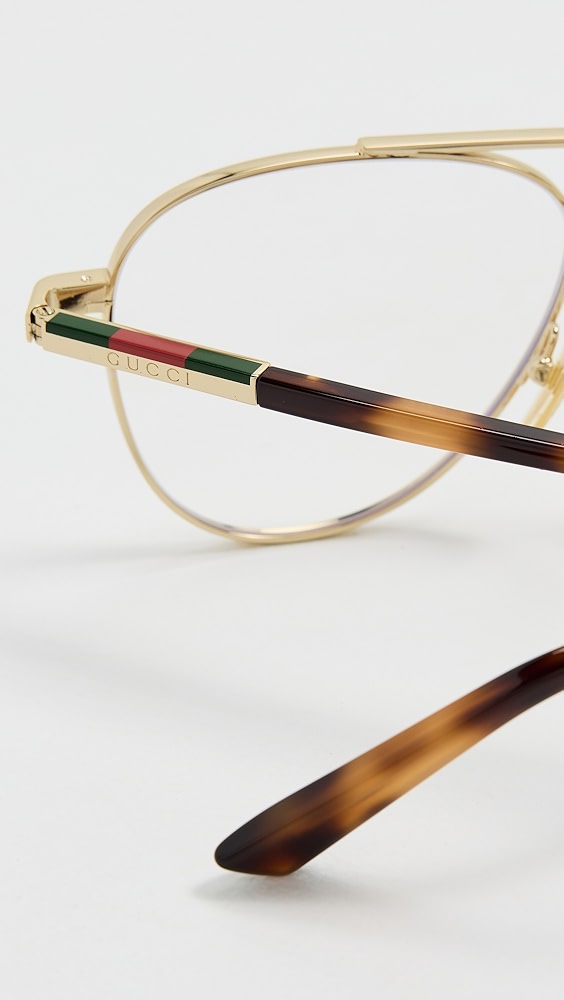 Gucci Aviator Frame Glasses | Shopbop