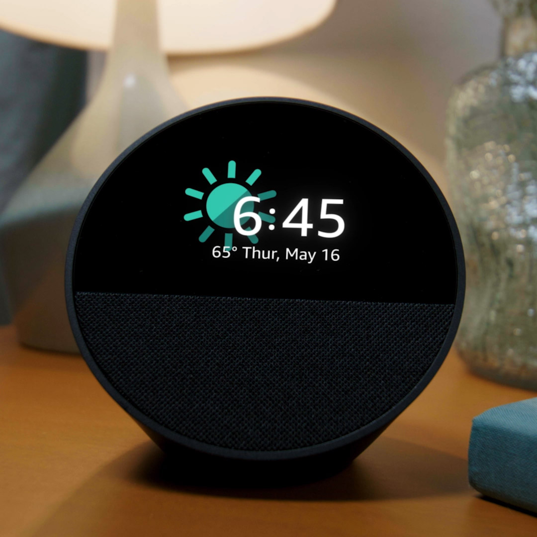 Amazon.com: Amazon Echo Spot (newest model) in Amazon Black bundle