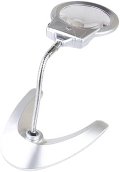 Amazon.co.jp: LEDライト付き ルーペ 携帯 スタンドルーペ 5倍/2倍