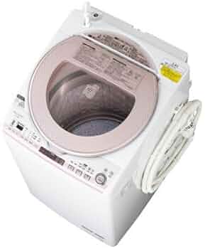 Amazon | シャープ 8.0kg 洗濯乾燥機 ピンク系SHARP スパイラル穴なし