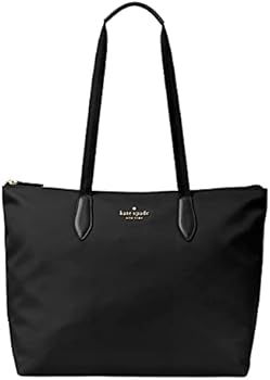 Kate Spade New York Mel Packable Nylon Tote, Black, Black