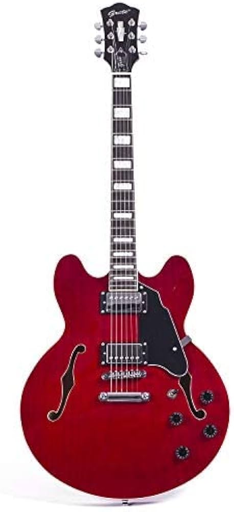 Amazon | GROTE Jazz Electric Guitar Semi-Hollow Body (Red