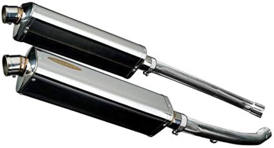 Amazon | DELKEVIC スリップオンステンレストライオーバルマフラー