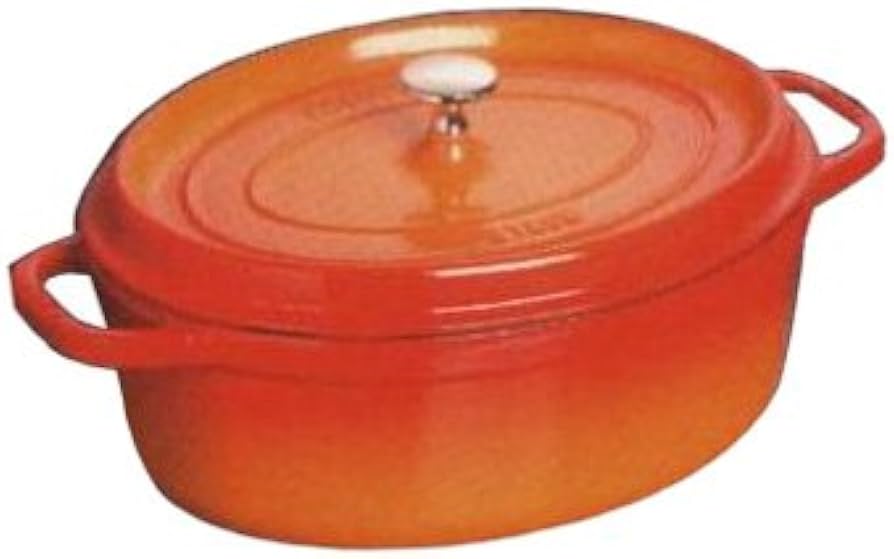 Amazon｜Staub ココット オーバル 23cm オレンジ 40509-772(1102340