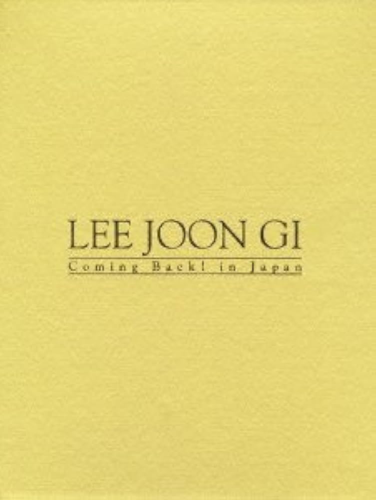 Amazon.com: Lee Joon Gi - Lee Joon Gi Coming Back!In Japan DVD