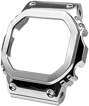 Amazon | G-SHOCK DW-5600互換 カスタムベゼル メタルシルバー | 時計