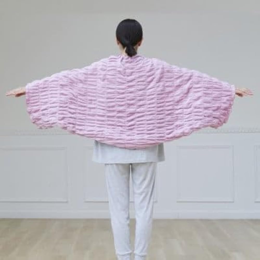 Amazon.co.jp: 着る岩盤浴BSファイン ふわふわレムケット肩掛け ピンク