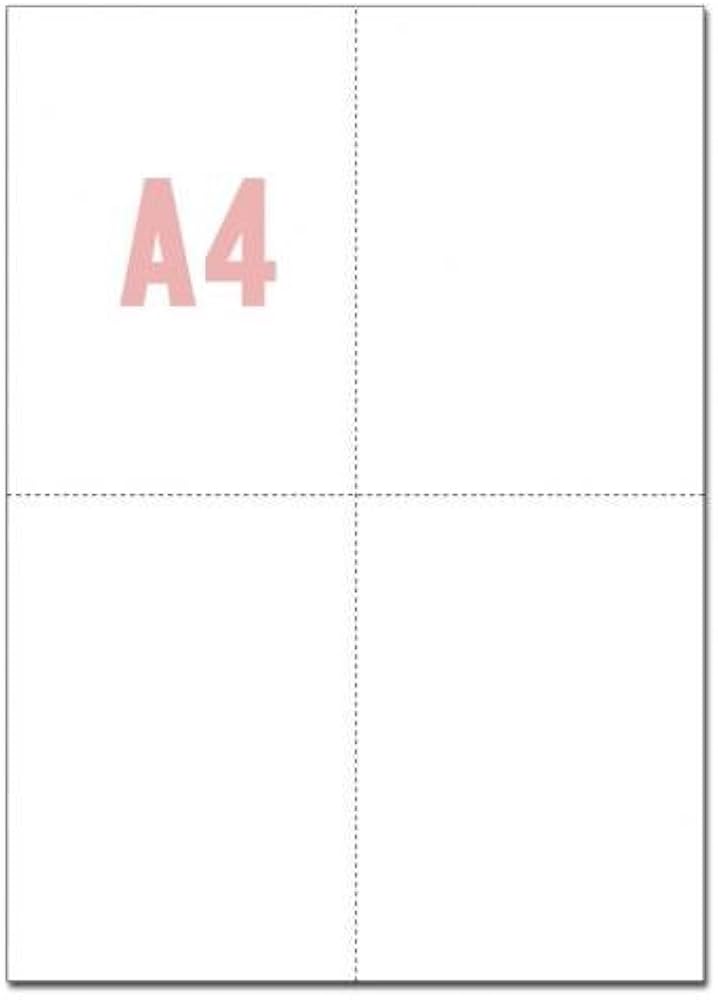 Amazon | A4サイズ 4分割 マイクロミシン目入りPPC用紙 (500枚