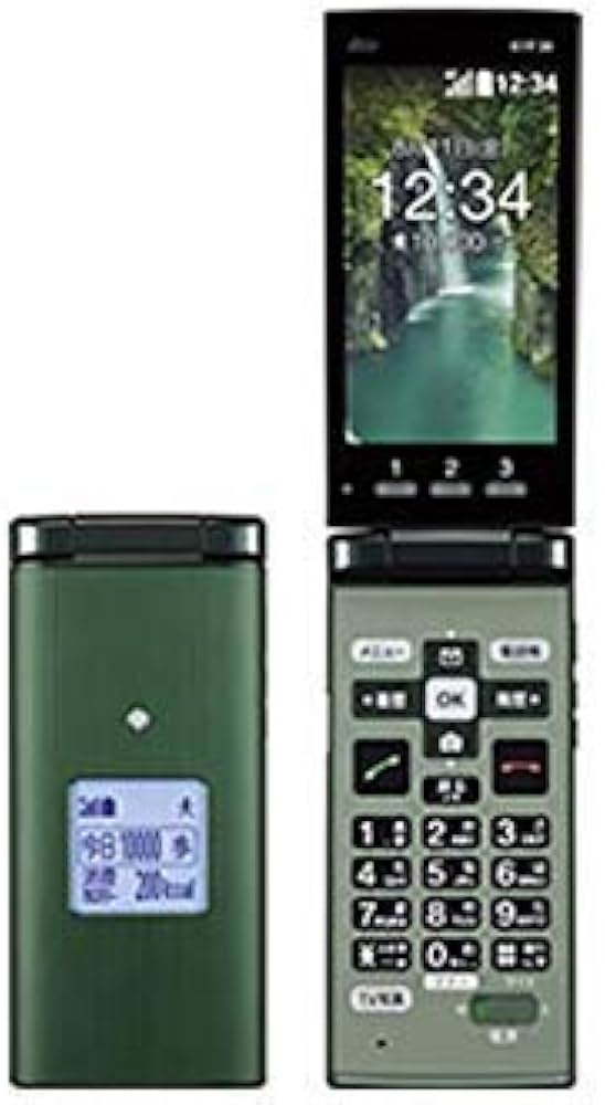 Amazon | KYOCERA au KYF36 かんたんケータイ GREEN | KDDI | 携帯電話本体