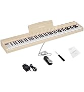 Amazon | IKTMI 電子ピアノ 88鍵盤 ペダル付き 木製 電子 ピアノ 88鍵