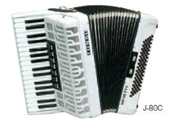 TOMBO アコーディオン J261 ホワイト 希少 TONBO［トンボ］J-261