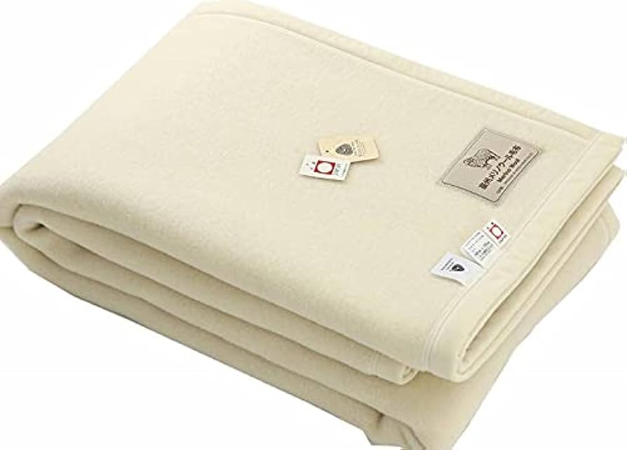 Amazon｜ダブル 暖かい毛布 スリープイン メリノ ウール毛布 公式三井