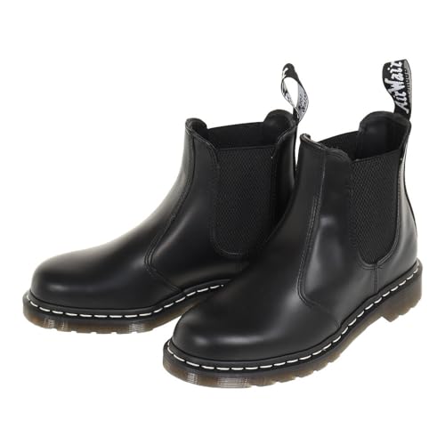 ドクターマーチン 2976 WHITE STITCH LEATHER CHELSEA BOOTS BLACK