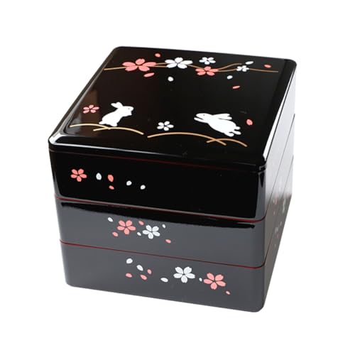 重箱三段重箱うさぎ花 値下げ￥11000 重箱三段重箱うさぎ花 値下げ