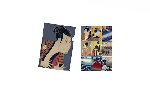 Amazon | 浮世絵クリアホルダーセット 合計【10柄】Lin-ne 北斎・広重