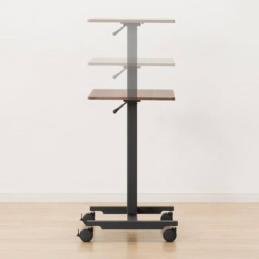 Amazon.co.jp: ニトリ 昇降デスク テン 60 ミドルブラウン/ブラック