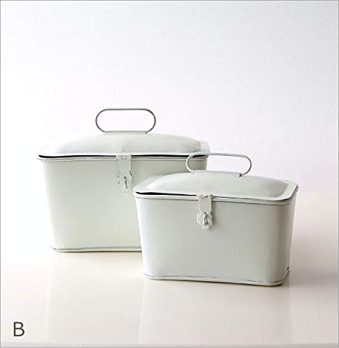 Amazon.co.jp: 小物入れ ブリキ ふた付き ボックス 2個セット