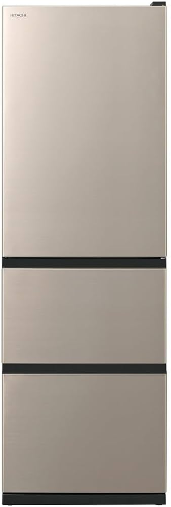 Amazon | 日立 冷蔵庫 幅60cm 375L 左開き R-V38VL N ライトゴールド