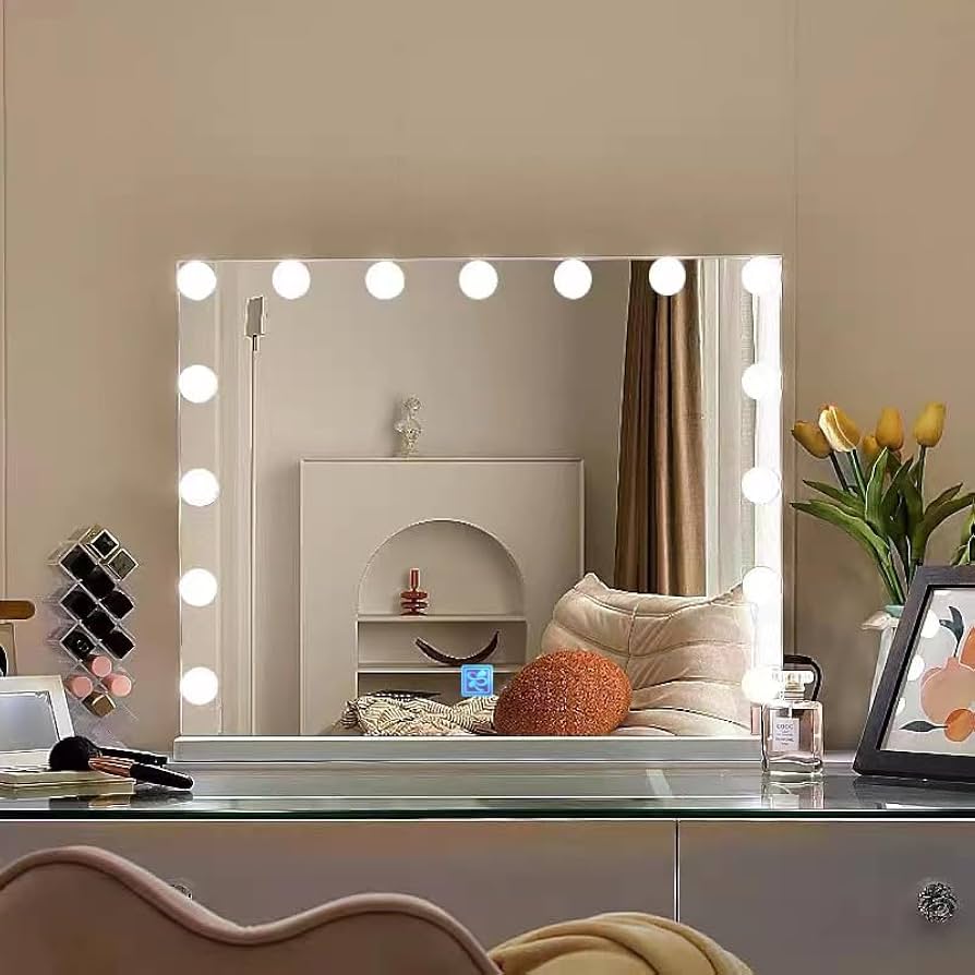 Amazon.co.jp: 女優ミラー 14個/17個電球付き 化粧ミラー USB付き/USB