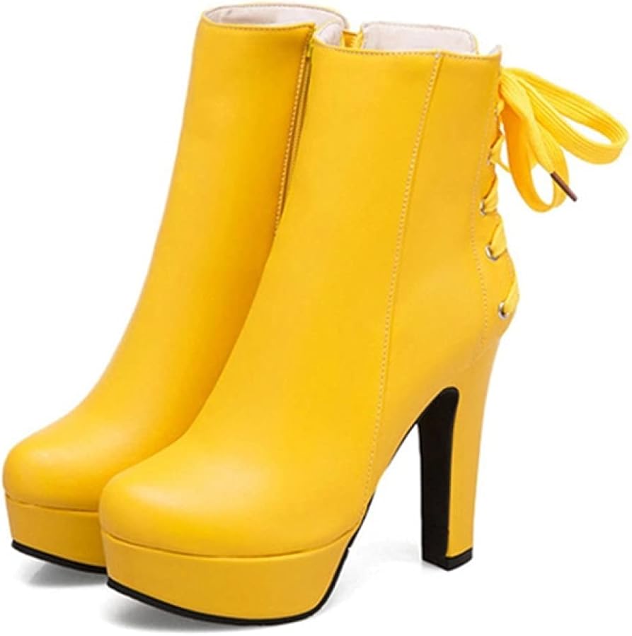 Amazon | [イグル] レディースブーツ ショートブーツ 太ヒール 厚底