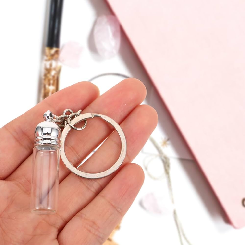 Amazon.co.jp: Didiseaon 3個セット ガラス製ミニボトルキーホルダー