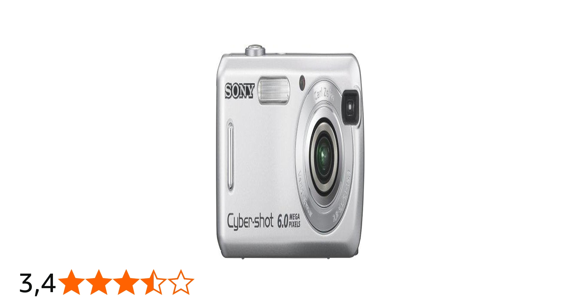Sony Câmera digital Cybershot DSC-S600 6MP com zoom óptico 3x