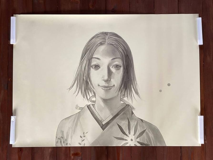 Amazon.co.jp: バガボンド ポスター B1 お通 O 最後のマンガ展 井上