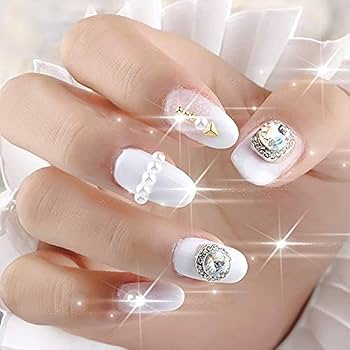 Amazon | 20ネイルパーツ 3Dラージネイルラインストーン ネイル