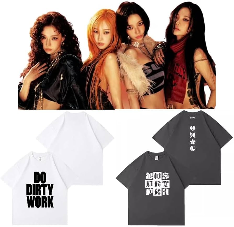 Amazon.co.jp: [さん店] aespa Dirty Work グッズ Tシャツ 半袖 エスパ