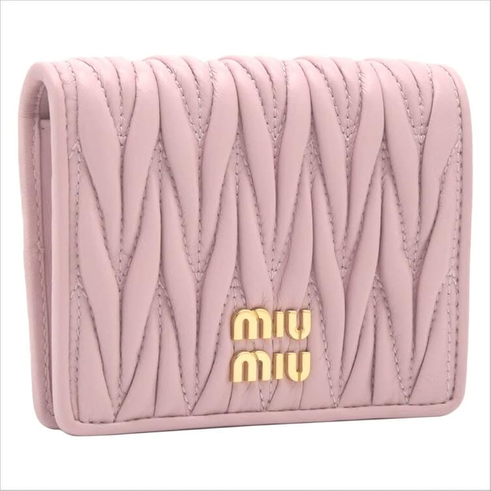 Amazon | [ミュウミュウ] MIU MIU マテラッセレザー 財布 ピンク