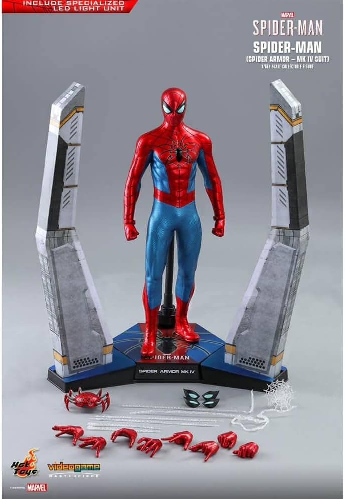 Amazon.com: Hot Toys Marvel Spider-Man Game Spider-Man (Spider