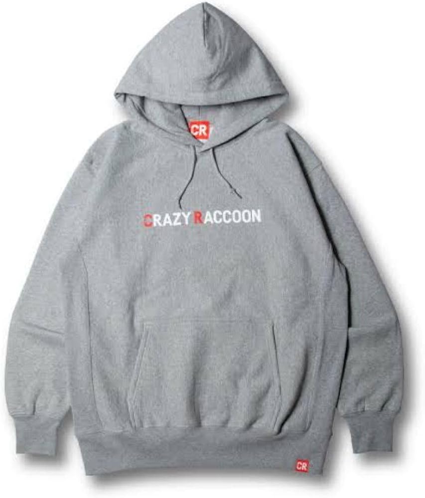 Amazon.co.jp: crazy raccoon CR LOGO HOODIE Lサイズ グレー
