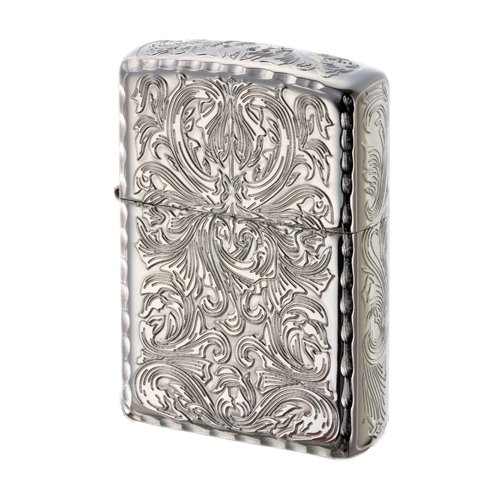 Zippo Armor Case Arabesque Platinum Plating Tank 5-Sides Etching