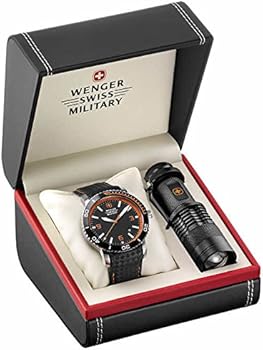 Amazon.com: Wenger Roadster Mens Watch/LED Flashlight Set
