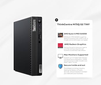 Amazon.com: Lenovo ThinkCentre M75q Gen 2 Tiny, AMD Ryzen 5 Pro