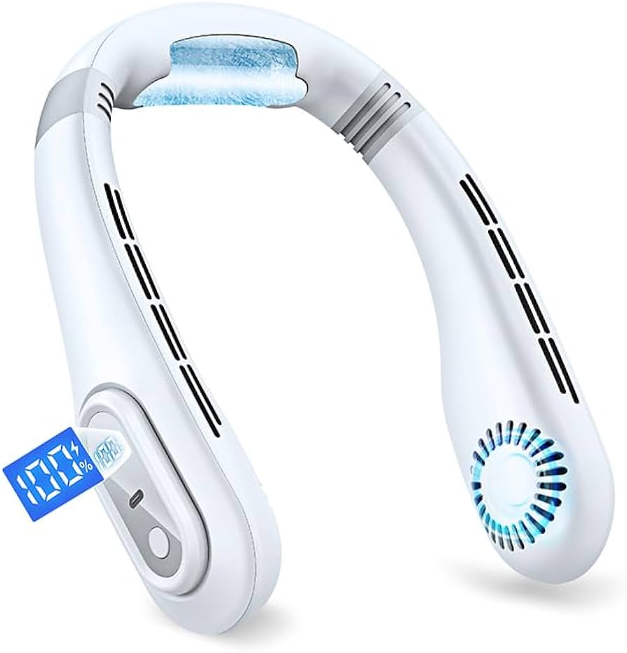 Amazon | 首掛け扇風機 ネックファン 携帯扇風機 【2025夏モデル&涼感