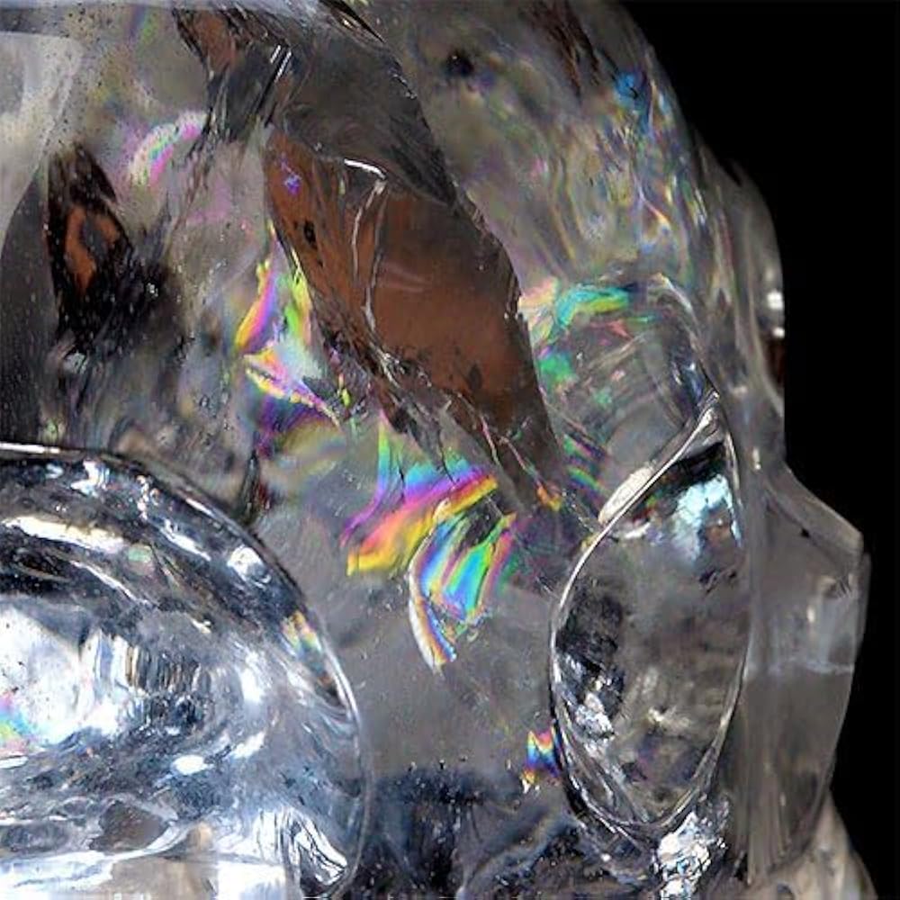 Amazon | 入手困難 極上品質 超透明 水晶 ドクロ クリスタルスカル 虹