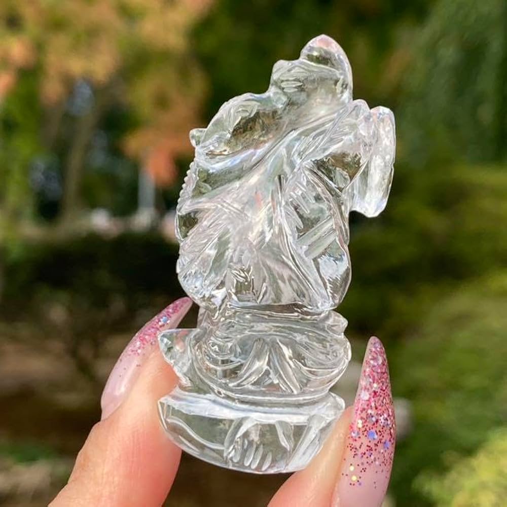 Amazon.co.jp: ヒマラヤ水晶 ガネーシャ 彫り物 置物 : ホーム＆キッチン