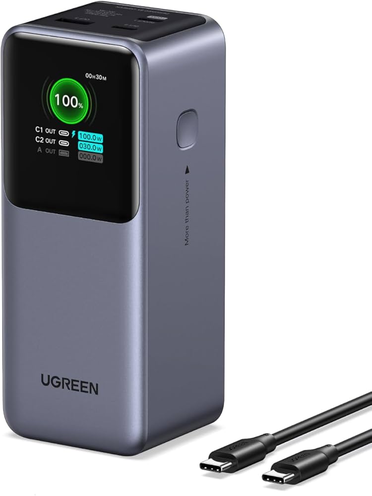 Amazon | UGREEN モバイルバッテリー (20000mAh・130W) 3ポート USB-C