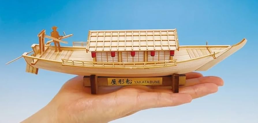 Amazon | ウッディジョー ミニ和船 屋形船 木製模型 組み立てキット