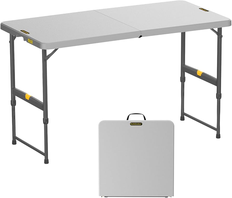 Amazon.com: FanttikOutdoor Folding Table 4 Foot, Effortless Quick