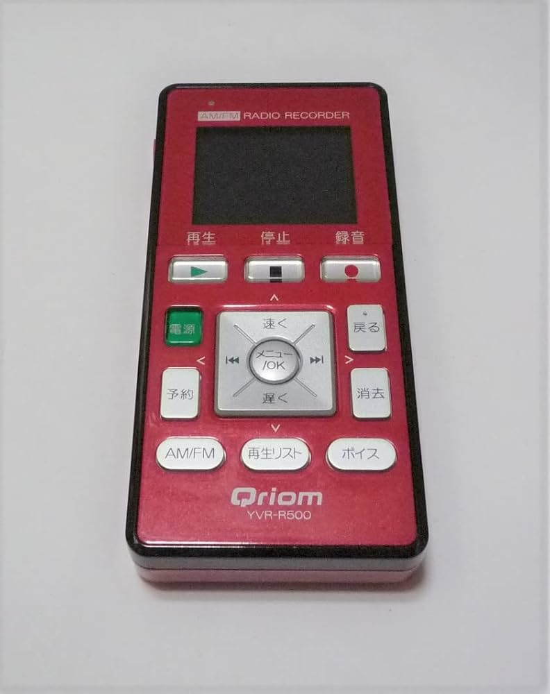 Amazon | Qriom キュリオム ラジオボイスレコーダー レッドYVR-R500(R